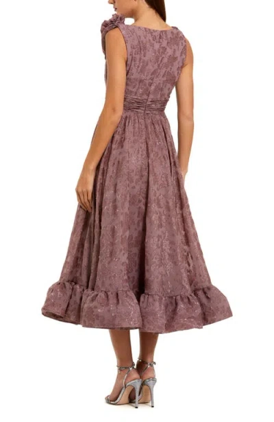 Mac Duggal 56223 Short Cocktail Homecoming Ruffle Midi Dress In Brown