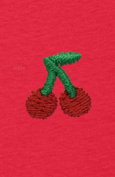 Dalix Womens Lil Cherry Lightweight High Waisted Tee In Red