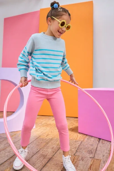Bisby Kids' Knit Solid Legging In Pink