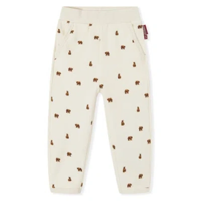 Milkbarn Waffle Knit Sweatpants In White
