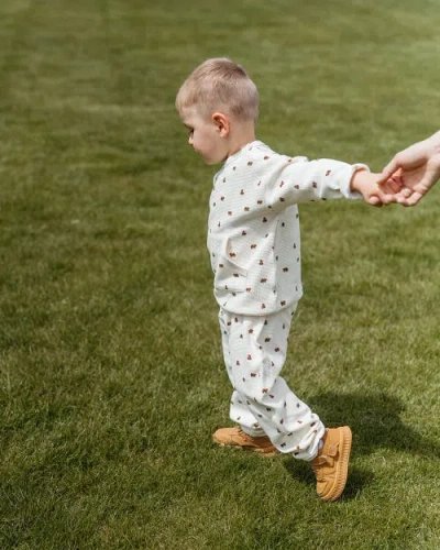 Milkbarn Waffle Knit Sweatpants In White