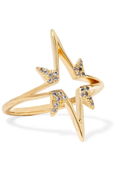 Elizabeth And James Astral Gold-plated Topaz Ring | ModeSens