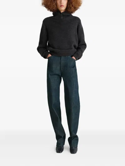 Lemaire Twisted Five-pocket Jeans In Green