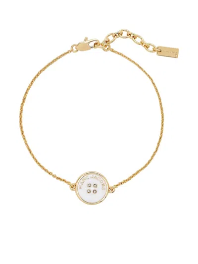Marc Jacobs The Button Chain Bracelet In Gold