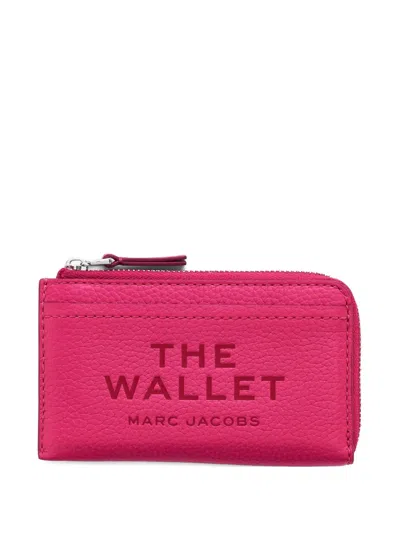 Marc Jacobs The Leather Top Zip Multi Wallet In Pink