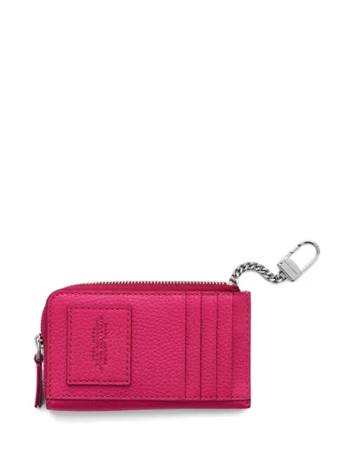 Marc Jacobs The Leather Top Zip Multi Wallet In Pink