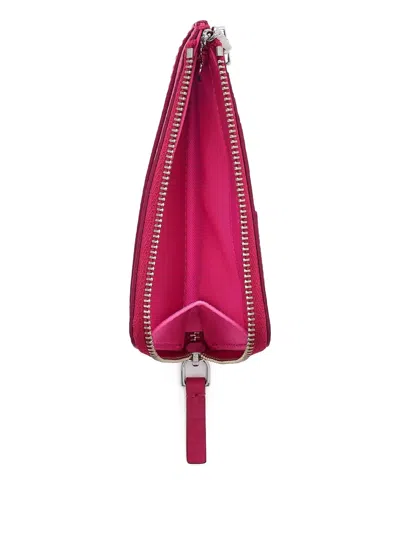 Marc Jacobs The Leather Top Zip Multi Wallet In Pink