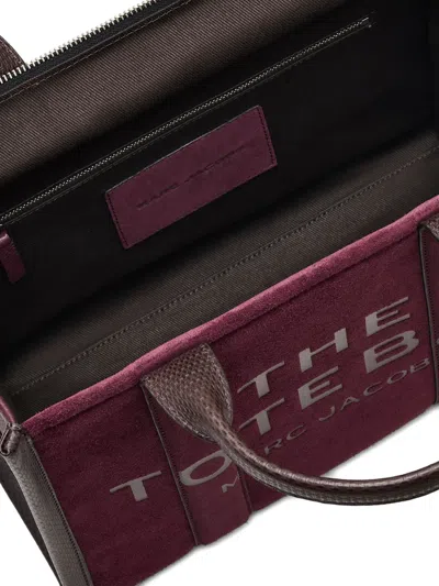 Marc Jacobs Women Dark Plum The Logo Medium Tote, Onesize Luxury Totes For Women Darveys In Burgundy