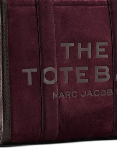 Marc Jacobs Women Dark Plum The Logo Medium Tote, Onesize Luxury Totes For Women Darveys In Burgundy