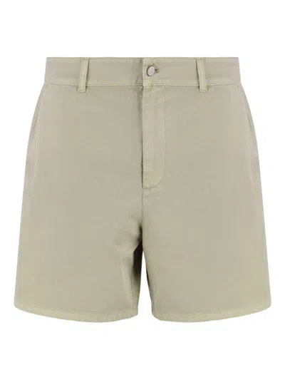 Represent Cotton Bermuda Shorts In Green
