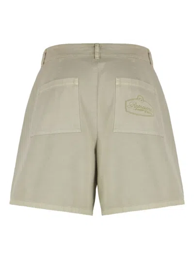 Represent Cotton Bermuda Shorts In Green