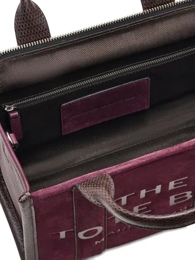 Marc Jacobs Dark Plum The Logo Small Tote In Purple
