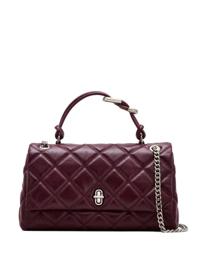 Marc Jacobs The Dual Chain Diamond Quilted Convertible Leather Shoulder Bag In Purple
