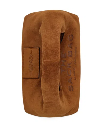 Marc Jacobs The Mini Sack Suede Leather Hobo Bag In Brown