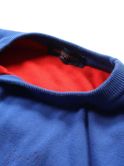 Pre-owned Louis Vuitton 2000s Monogram-pattern Sweatshirt In Blue