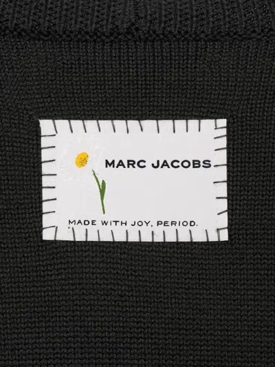 Marc Jacobs Marc Is Joy Jacquard Merino Wool Crewneck Sweater In Black