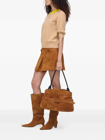 Marc Jacobs Contrast-collar Wool Polo In Neutral