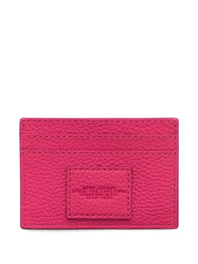 Marc Jacobs The Leather Raspberry Pink Card Case In Pink