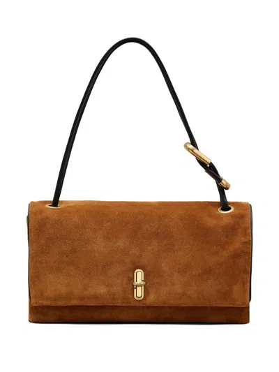 Marc Jacobs Medium Suede Shoulder Bag In Brown