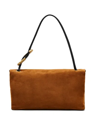 Marc Jacobs Medium Suede Shoulder Bag In Brown