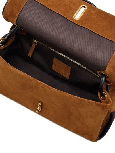 Marc Jacobs Medium Suede Shoulder Bag In Brown