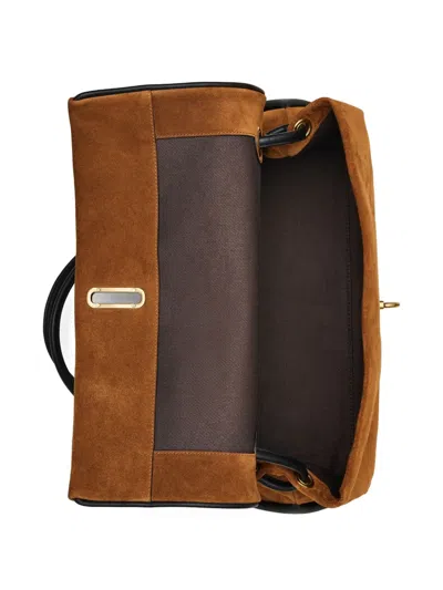 Marc Jacobs Medium Suede Shoulder Bag In Brown