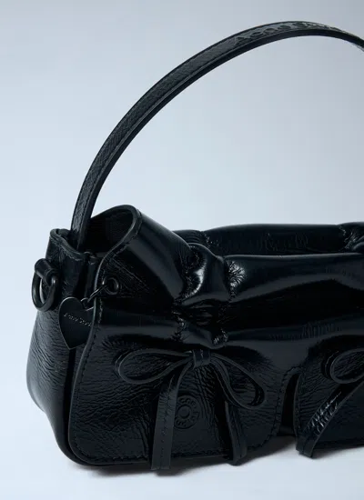 Acne Studios Women Mircro Multipocket Grained Leather Shoulder Bag In Black