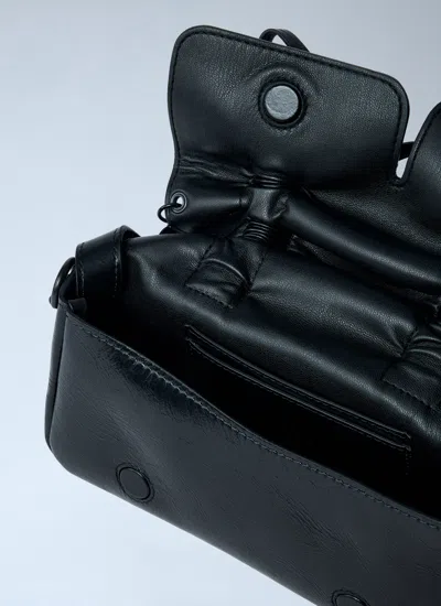 Acne Studios Women Mircro Multipocket Grained Leather Shoulder Bag In Black