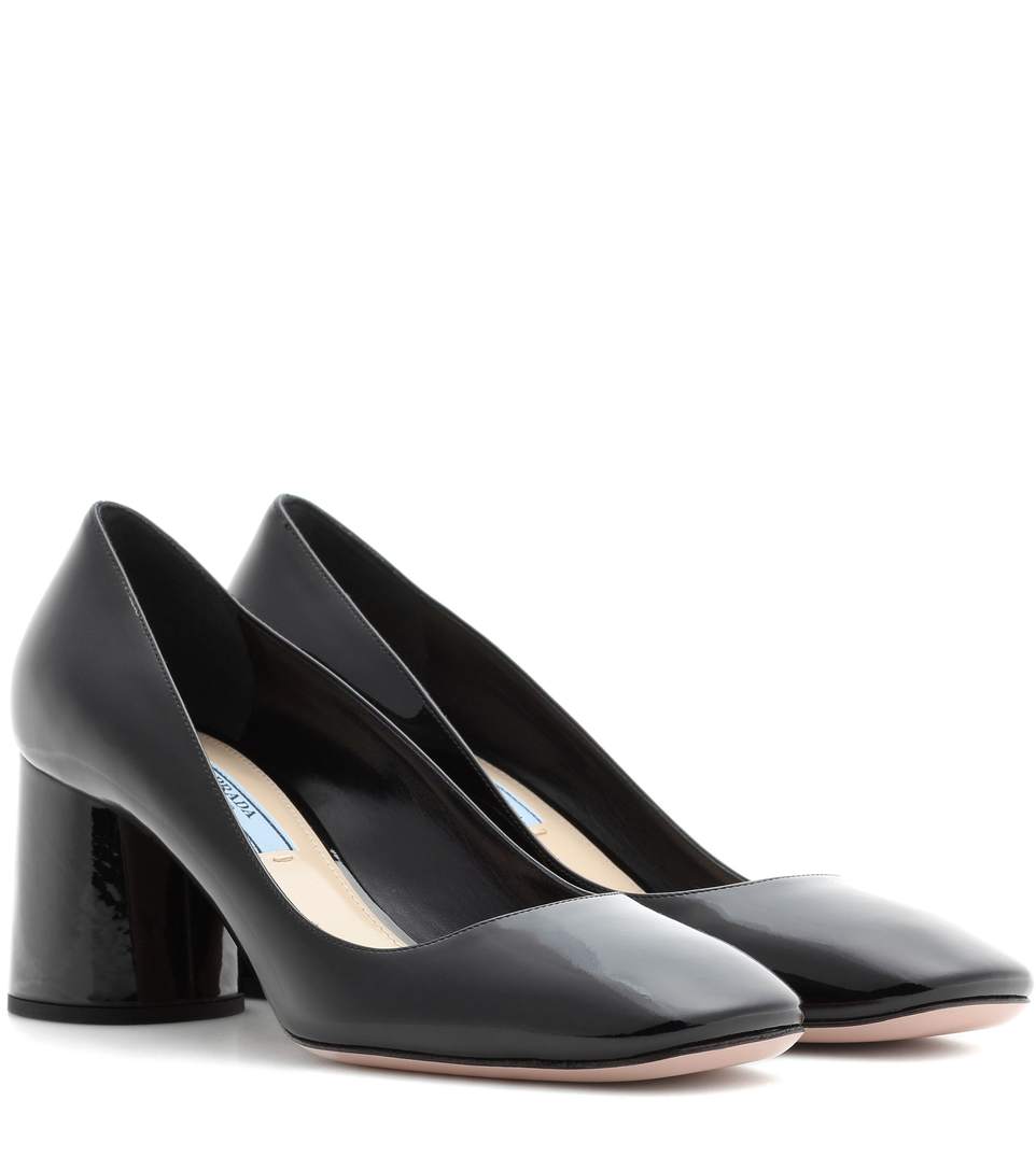 prada block heel pump