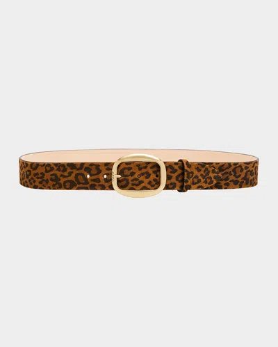 Isabel Marant Adjustable Animal Print Belt In Brown