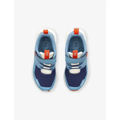 On Blue/dark Kids' Cloud Play Woven Trainers Eur 29.5 /11.5 Uk In Blue