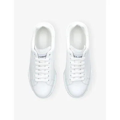 Dolce & Gabbana Leather Sneakers In White