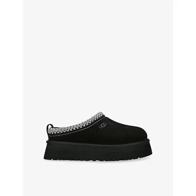Ugg 40mm Tazz Shearling Platform Loafers In Black