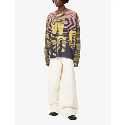Vivienne Westwood Mens Multi Patterned Long-sleeves Knitted Jumper In Multi