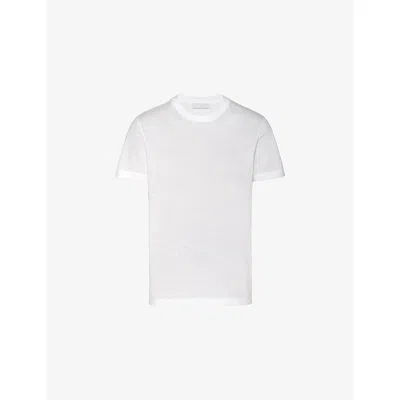 Prada Men's Jersey Conceptual Logo T-shirt In White