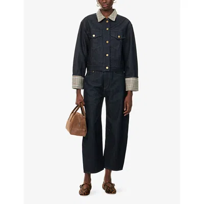 Rag & Bone Harriet Denim Trucker Jacket In Twilight Rinse Combo In Black