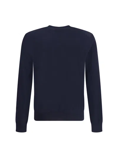Giorgio Armani Virgin Wool Sweater In Blue