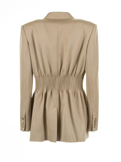 Chloé Double-breasted Jacket In Soft Wool In Neutral