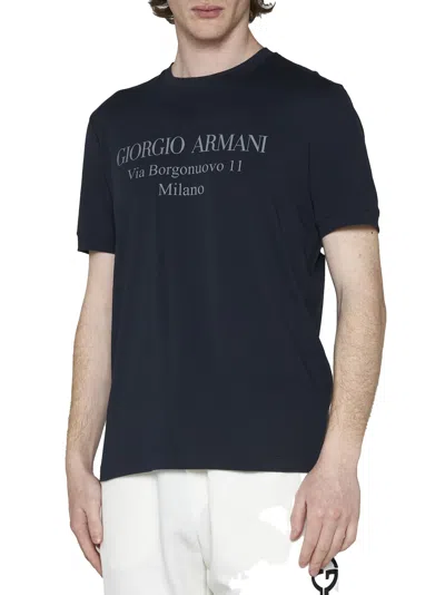 Giorgio Armani T-shirt In Blue