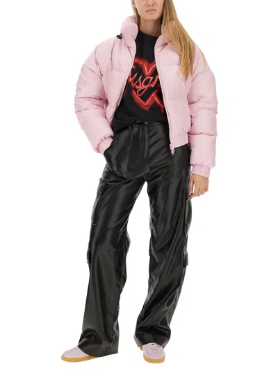 Msgm Cropped Fit Jacket In Pink
