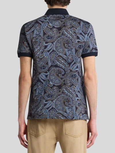 Etro Paisley Print Polo In Multi
