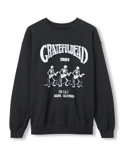 Junk Food Clothing Unisex Grateful Dead 1989 Flea Market Fleece Sweatshirt In Black