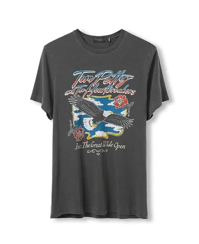 Junk Food Clothing Unisex Tom Petty Eagle Vintage Tee In Gray