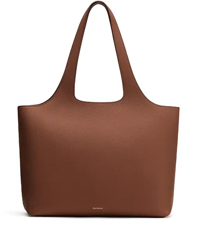 Cuyana System Zipper 13 Laptop Tote In Brown