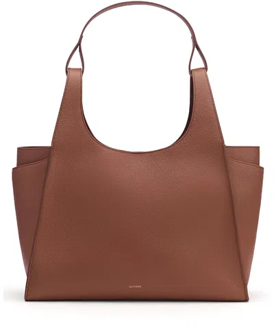 Cuyana Double Loop Satchel In Brown