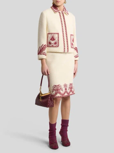 Etro Bouclé-effect Tweed Jacket In Neutral