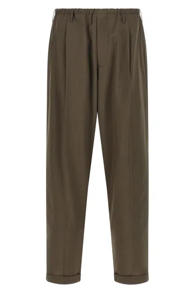 Magliano Tailored Trousers With Pleats And Pockets In Brown
