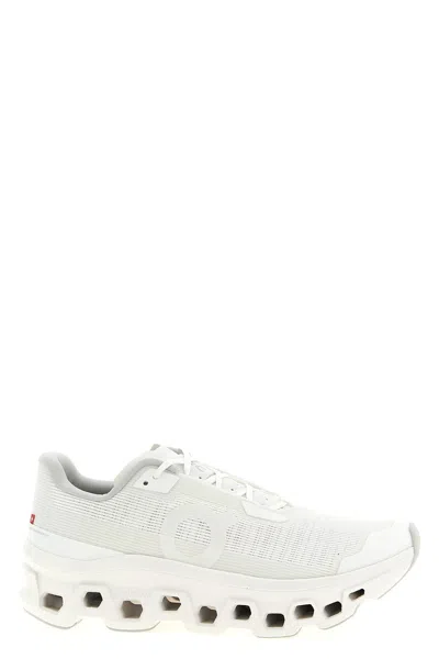 On White Mesh Cloudmster Voin Sneakers In White