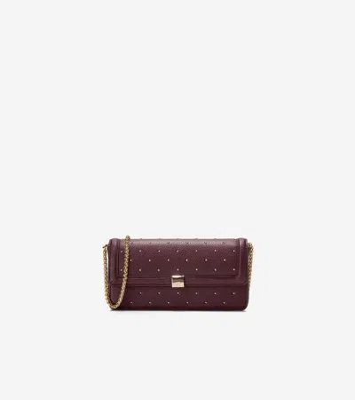 Cole Haan Daniella Leather Wallet On A Chain In Brown