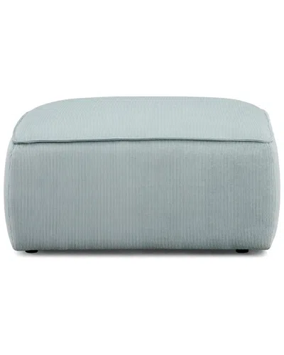 Tov Furniture Travie Performance Corduroy Velvet Ottoman In Green